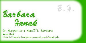 barbara hanak business card